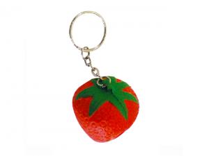 Promotional Mini Strawberry Stress Ball Keyrings