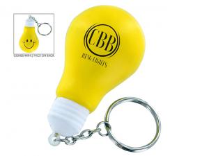 Promotional Light Bulb Stress Keyrings