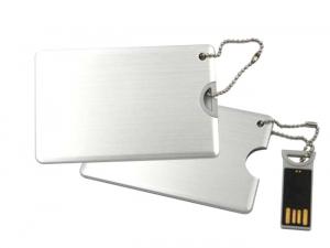 Promotional Slick Metal Business Card Chain USBs (4GB)