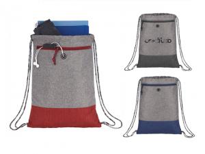 Promotional Ashen Drawstring Backpacks