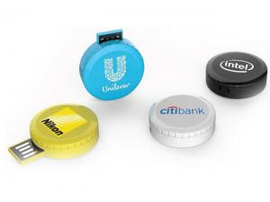 Promotional Puk Round USB Sticks (4GB)