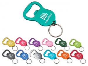 Promotional Anodized Aluminium Bottle Opener Keyrings