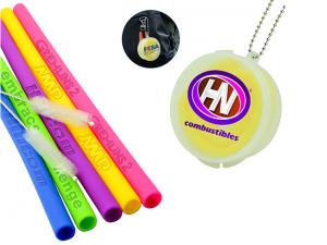 Promotional Reusable Silicon Straws With Chain