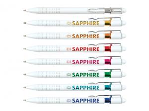 Promotional White Gloss Aluminium Stylus Pens