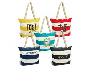 Promotional Striped Beach Bags (510gsm)