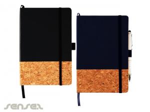 Promotional Hard Cover Black & Cork Journal Notebooks