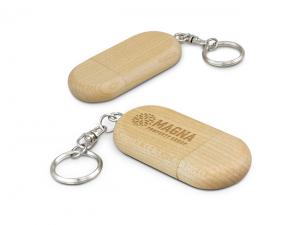Promotional USB Sticks - Wooden Keyrings (4GB)