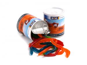 Promotional Pull Cans Filled With Snakes (200g)
