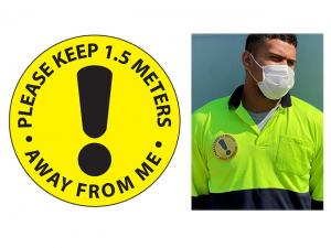 Social Distancing Tin Badges (100mm)