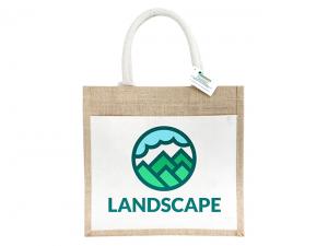 Promotional Maliva Jute Bags With Printed Pocket