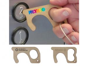 Promotional Eco Wooden Touch Guard Keyrings - Made in Australia