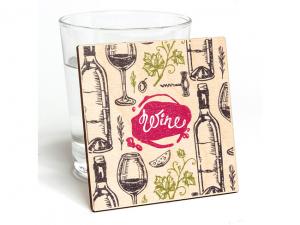 Promotional Printed Chunky Plywood Coasters - Square (4mm)