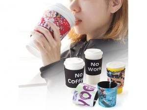Promotional Reusable Neoprene Coffee Cup Sleeves (3mm) - Without Stitching