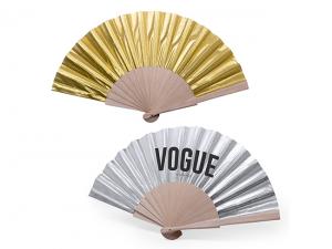 Promotional Shiny Golden & Silver Hand Fans