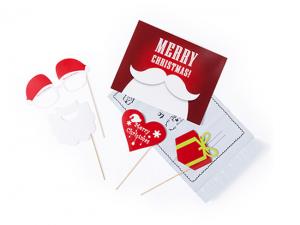 Promotional XMas Photo Booth Selfie Sets (4Pcs)