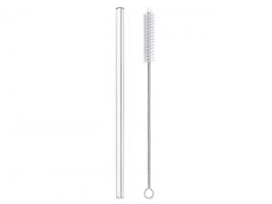 Promotional Glass Straw And Brush Sets In Printed Case (2Pcs)