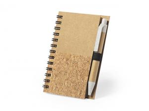 Promotional Recycled Cardboard & Cork Notebooks With Pen (A7)