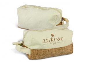 Promotional Cotton Canvas & Cork Toiletry Bags