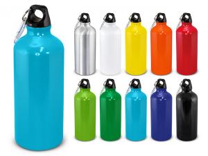 Promotional Aluminium Drink Bottles With Carabiner (600ml)