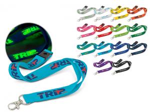 Promotional Glow In The Dark Logo Lanyards