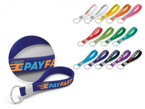 Promotional Silicone Strap Key Tags - Debossed
