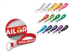 Promotional Silicone Strap Key Tags - Embossed