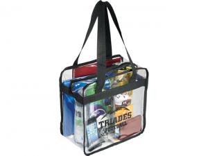 Promotional Clear Zippered Stadium Tote Bags