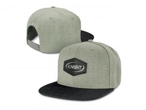 Promotional Grey Flat Peak Caps With Patch