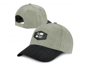 Promotional Grey Heavy Brushed Cotton Caps With Patch