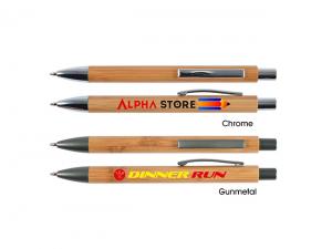 Promotional Push Button Bamboo Pens