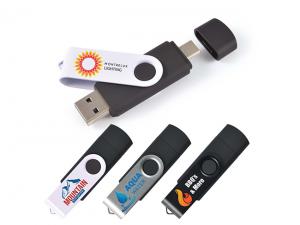 Promotional Dual Swivel Flash Drives (8GB)