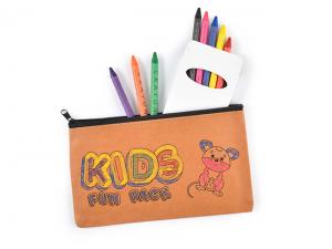 Promotional Eco Kraft Paper Pencil Case And Crayon Sets