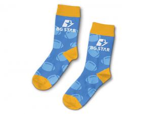 Promotional Jacquard Knitted Crew Socks