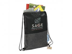 Promotional Recycled Zippered Drawstring Backpacks