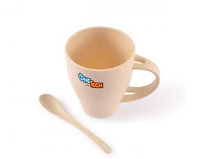 Promotional Wheat Fibre Coffee Cups With Spoon (330ml)