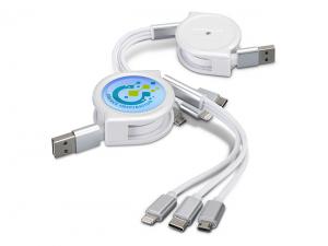 Promotional Gulliver Retractable 3-in-1 Charging Cables