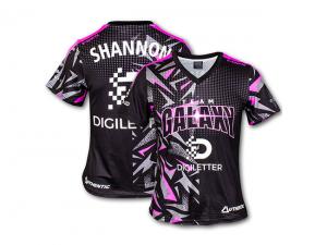 Promotional Full Colour Womens Sports V-Neck T-Shirts (180gsm)