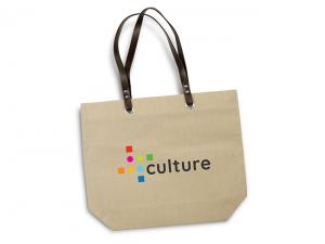 Promotional Large PU Linen Tote Bags (250gsm)