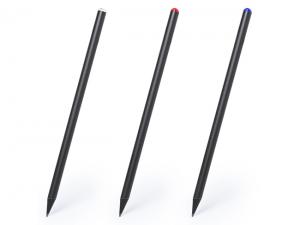 Promotional Black Wooden Pencils With Colourful Accent