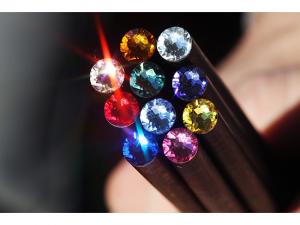 Promotional Black Wooden Pencils With Swarovski Crystal