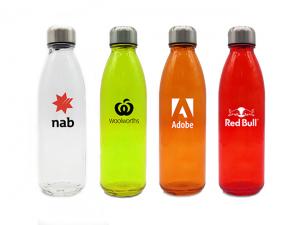 Promotional Vivian Glass Branded Water Bottles (600ml)