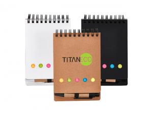 Promotional Eco Spiral Sticky Note Pads With Pens