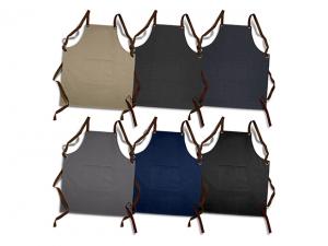 Promotional Cotton Bib Aprons With Leather Look PU Straps (280gsm)