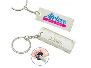 Promotional Mini Ruler Metal Keyrings (5cm)