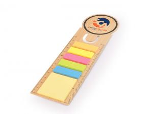 Promotional Bamboo Sticky Notes & Bookmark Rulers