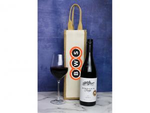 Promotional Laminated Jute Canvas Wine Bottle Bags
