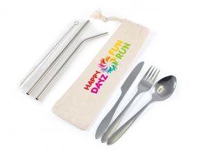 Stainless Steel Cutlery & Straw Sets