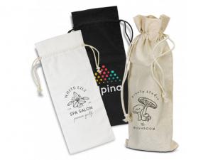 Promotional Wine Cotton Drawstring Bags