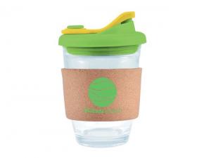 Promotional Borosilicate Glass Reusable Coffee Cups (320ml)