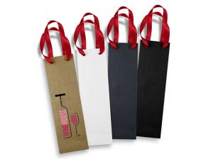 Promotional Paper Carry Bags - Wine (357x110mm)